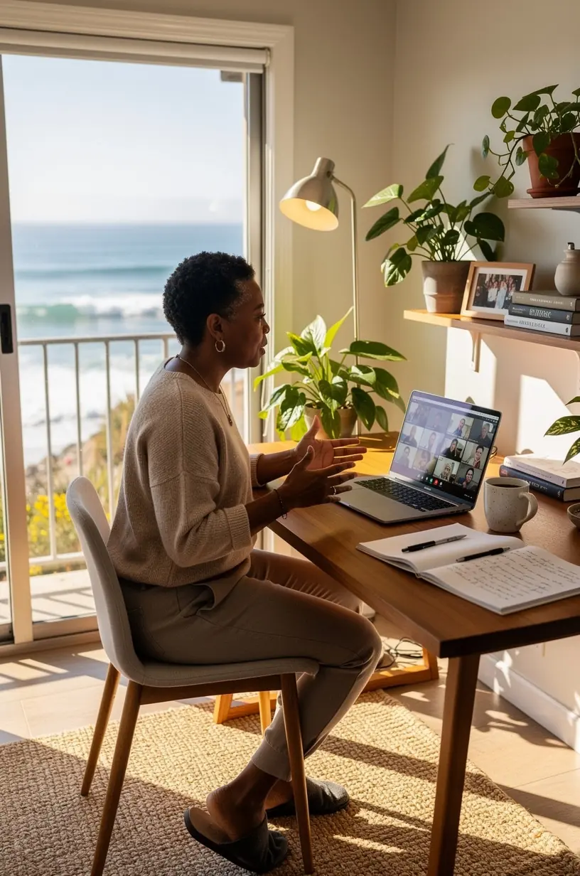 Image of a business consultant providing actionable guidance on process optimization using automation tools.